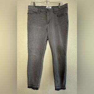 Pistola | Distressed Released Hem Skinny Jeans Gray Stretch woman size 31